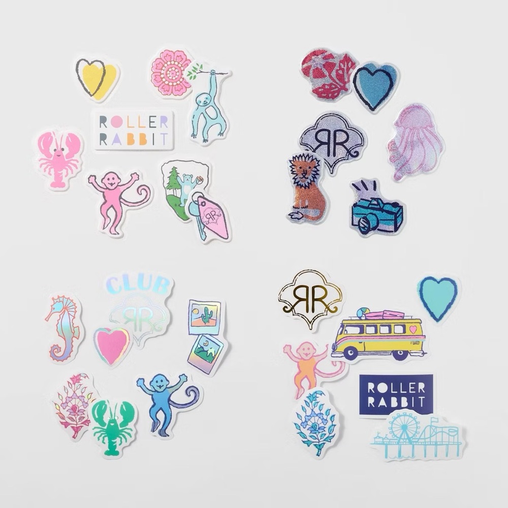 Roller Rabbit nwt Sticker Set 28ct Sticker Set - Roller Rabbit - Picture 2 of 3